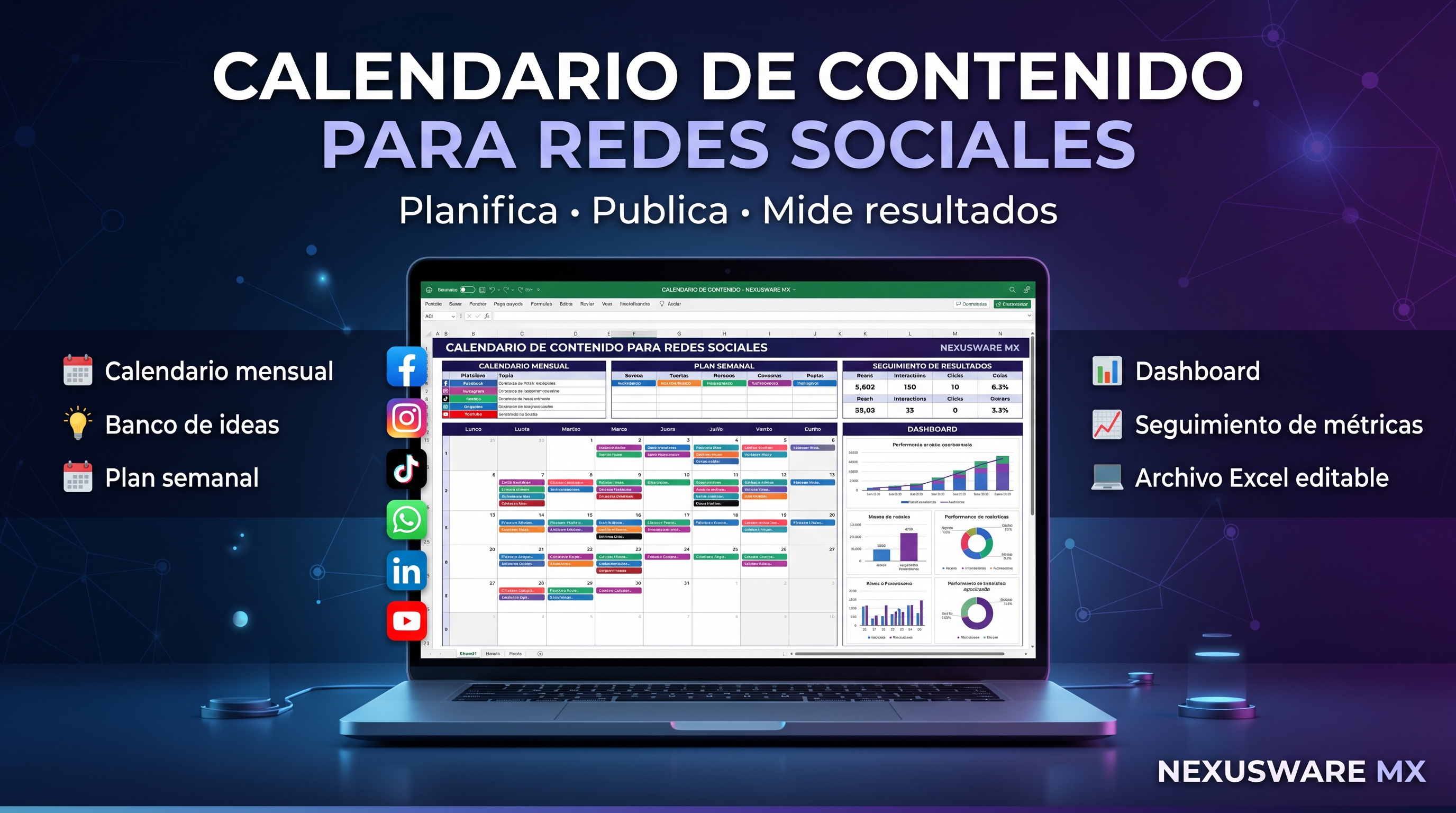 Calendario de Contenido para Redes Sociales