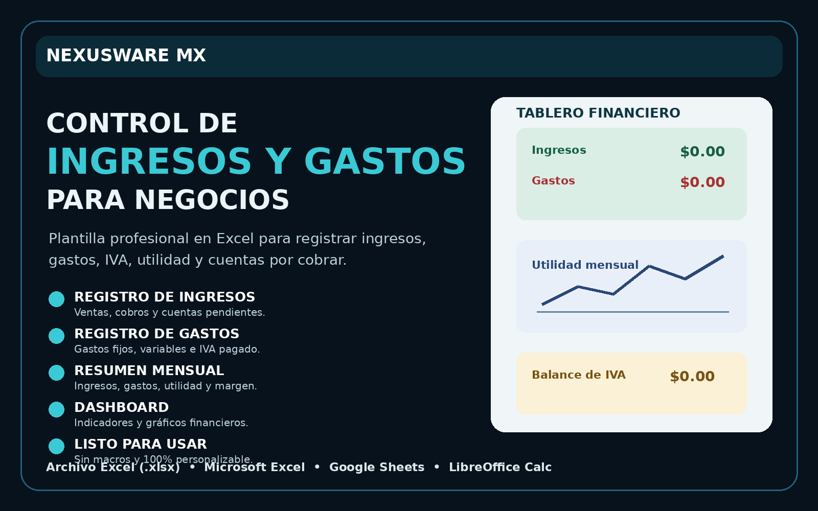 Control de Ingresos y Gastos para Negocios