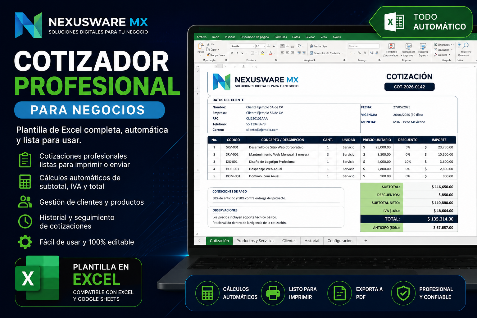 Cotizador Profesional para Negocios