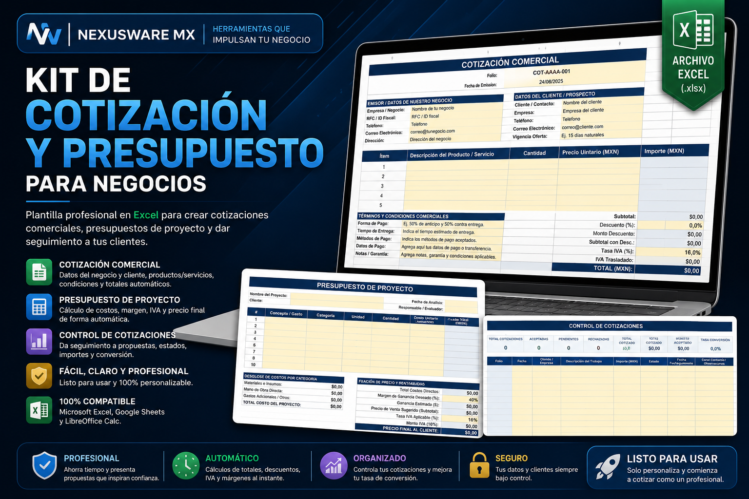 Kit de Cotización y Presupuesto para Negocios